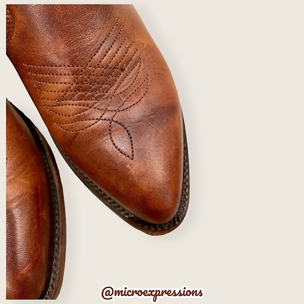 $369 Frye Billy Shootie Cognac Leather Southwestern Casual Pointed Ankle Booties - Picture 14 of 16